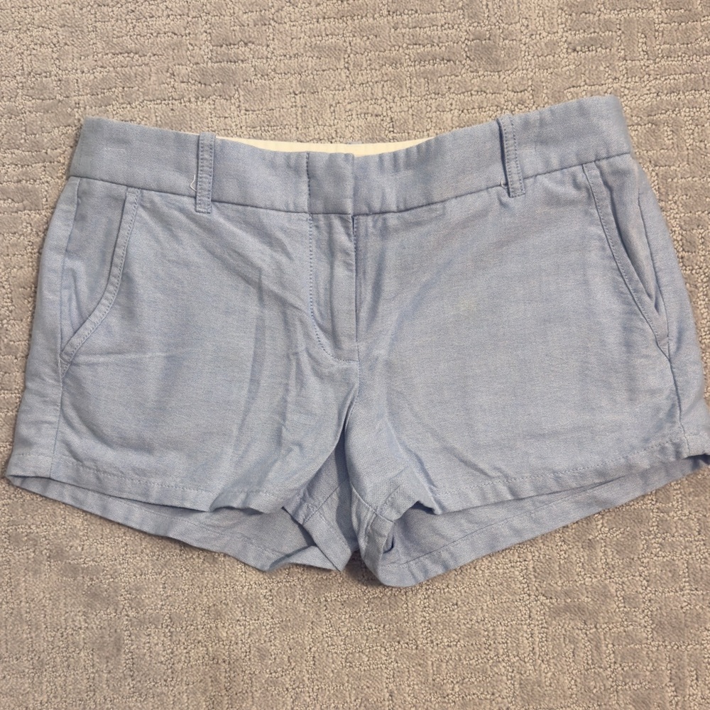 J. Crew Light Blue Linen-Blend Shorts